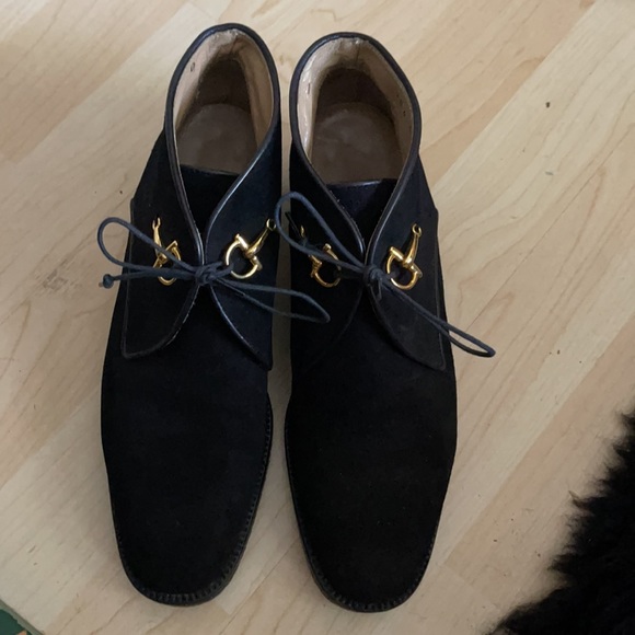 Gucci Black Suede Chukka Desert Booties 7 - Picture 5 of 7